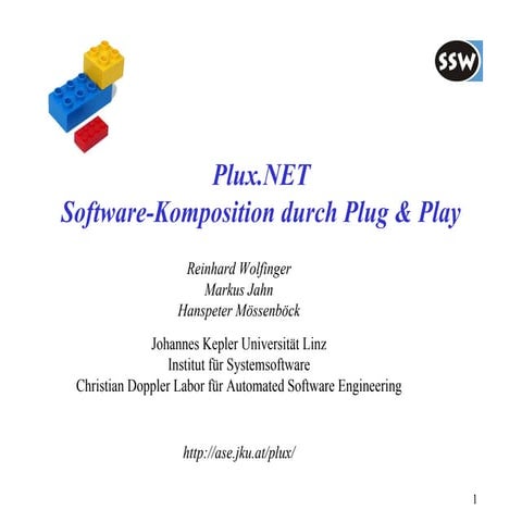 PLUX.NET – SOFTWAREKOMPOSITION DURCH PLUG & PLAY