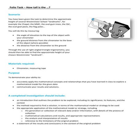 Folio task   trigonometry