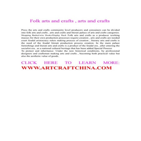 Folk arts and crafts | DOC