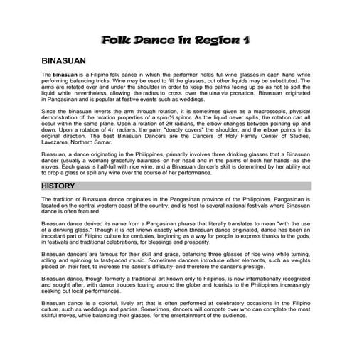 Folk dance in each region in the philippines