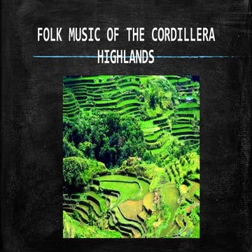 Folk music of the cordillera highlands