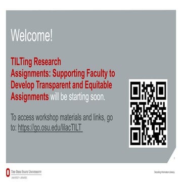 Primeau, H., Hammons, J., Folk, A. & Blocksidge, K. TILTing Research ...