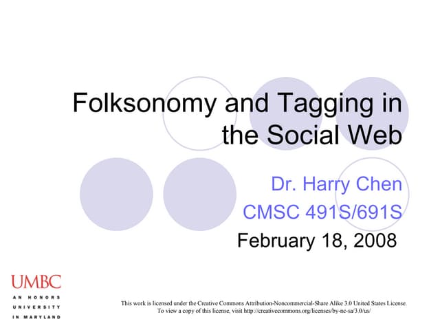 Folksonomy and Tagging in the Social Web