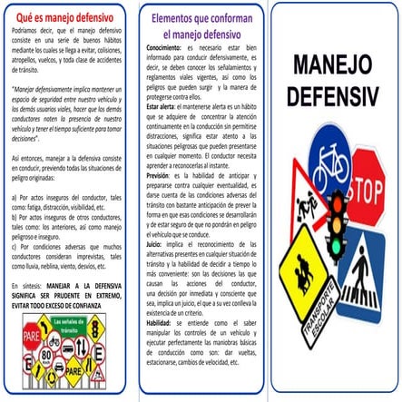 CAPACITACION MANEJO DEFENSIVO SEGURIDAD VIAL | PDF