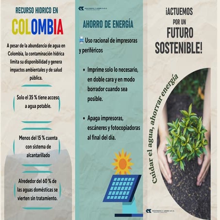 Folleto ahorro de agua y energía corporativo pdf | PDF