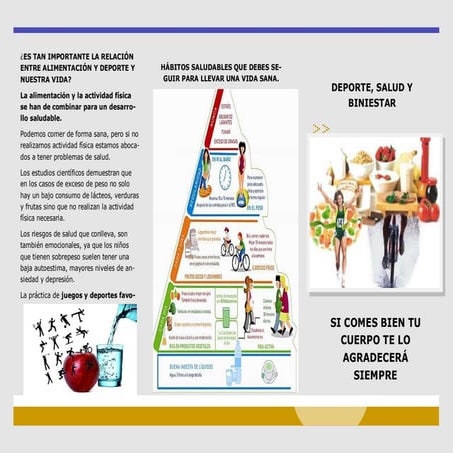 Folleto: Alimentación y deporte