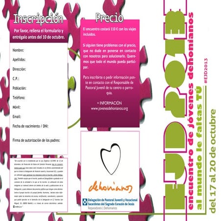 Folleto anuncio 2013