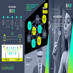 Folleto BilliB, de facturas a dinero.