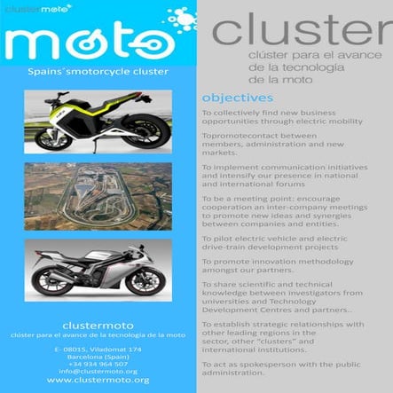 (EN): Clustermoto Catalogue 2011, Spain´s motorcycle cluster