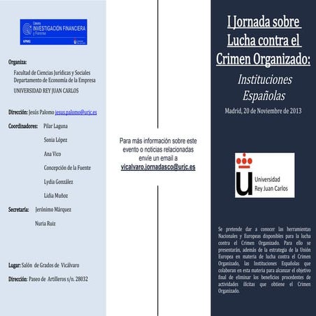 I Jornada sobre Lucha contra el Crimen Organizado | PDF