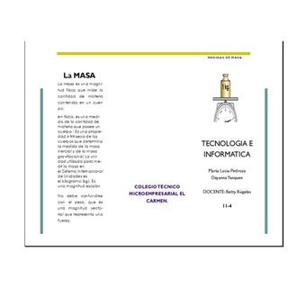 Folleto medias de masa