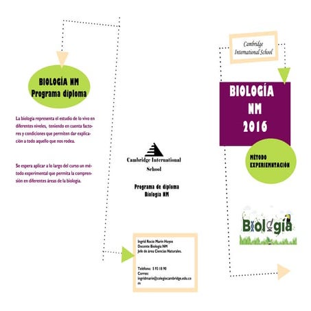 Folleto de introducción.