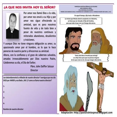 Folleto evangelio 4to domingo cuaresma  b color