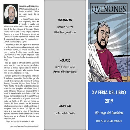 Tríptico XV feria del libro 2019