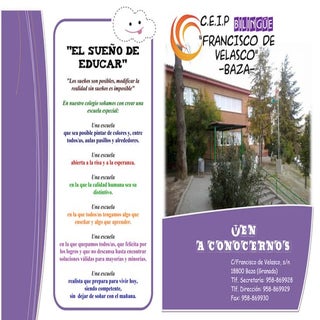 Folleto CEIP Francisco de Velasco 