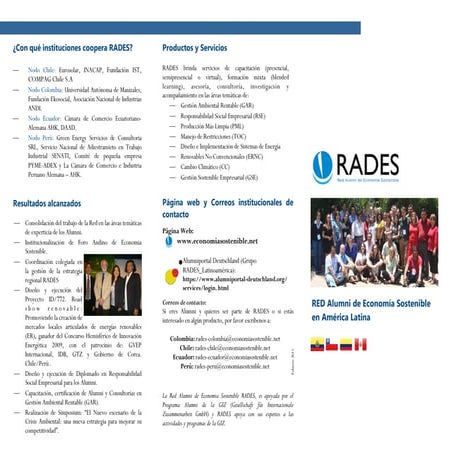 Folleto informativo RADES