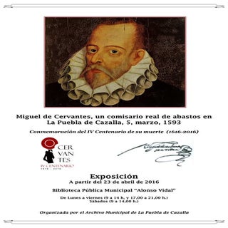 Folleto mano exposición cervantes