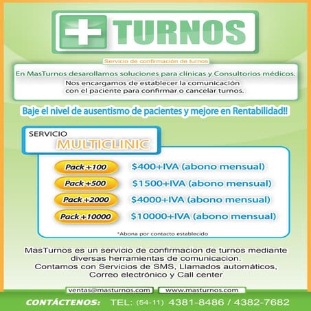 Mas Turnos - Servicio Multiclinic