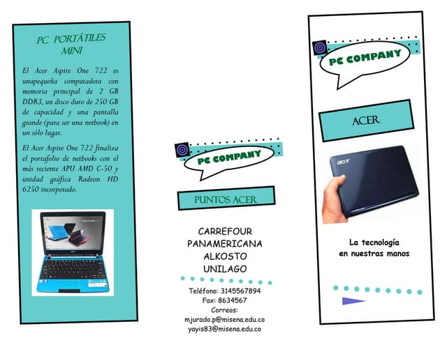 folleto acer one