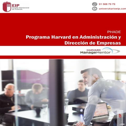 Programa Harvard en Administración y dirección de empresas (PHADE) #HarvardManageMentor. 