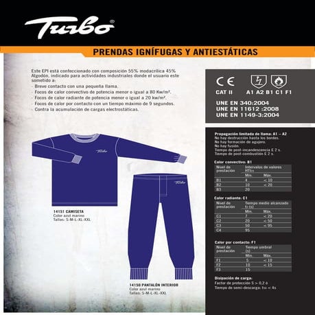 Folleto prendas ignífugas y antiestáticas turbo - enero 2013