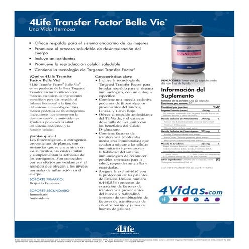 Folleto transfer factor_belle_vie_sp ginecología