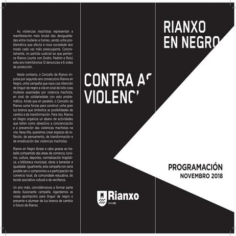Folleto triptico rianxo en negro