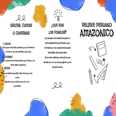 Folleto Tríptico Campaña Informativa de Fomento de la Lectura Colorido Infant...