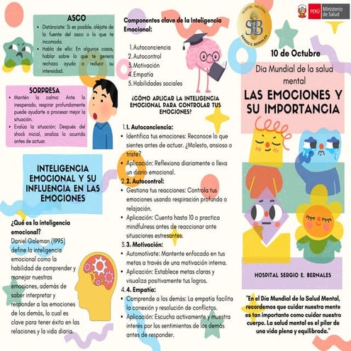 Las emociones y su importancia en la salud mental-triptico | PDF