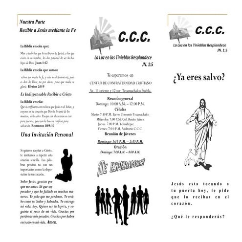 Folleto ya eres salvo