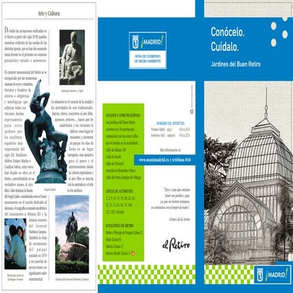 Folleto y plano retiro