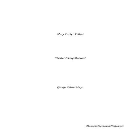 Follett, Barnard, Mayo