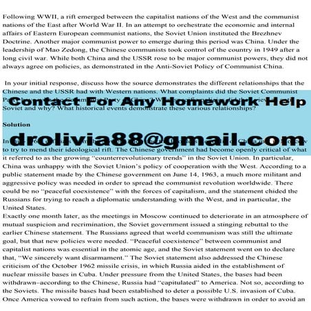 Following WWII, a rift emerged between the capitalist nations of the.pdf