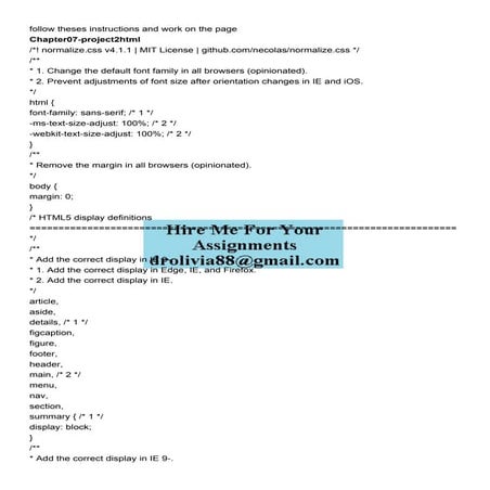 follow theses instructions and work on the page Chapter07pr.pdf