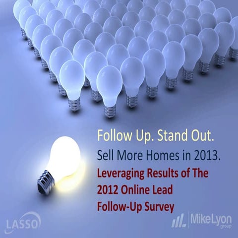 Follow Up. Stand Out. Sell More Homes in 2013. Mike Lyon Webinar Presentation