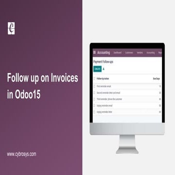 Follow up on invoices in odoo15