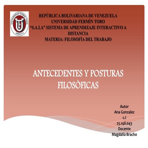 antecedentes y posturas filosoficas1.