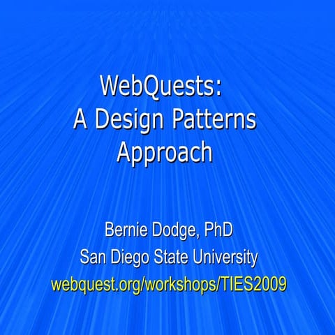 WebQuests: A Design Pattern Approach