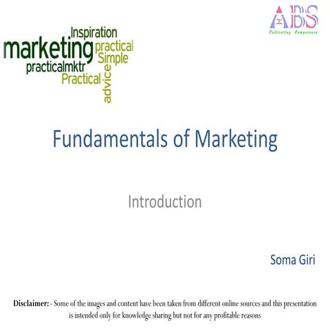 Fundamentals of Marketing