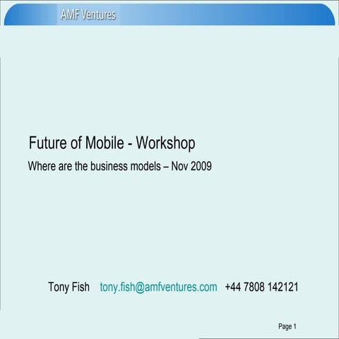 Future of Mobile Workshop