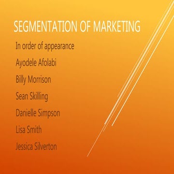 Segementation Presentation