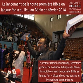 Lancement de la première Bible en l...