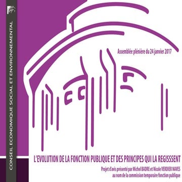 L'évolution de la fonction publique et des principes qui la régissent