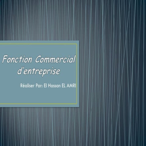 Fonction commercial d’entreprise