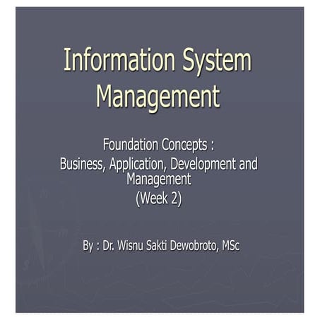 Foundation Concept of Information System 2 | PPT