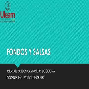 FONDOS Y SALSAS FONDOS Y SALSAS FONDOS Y SALSAS