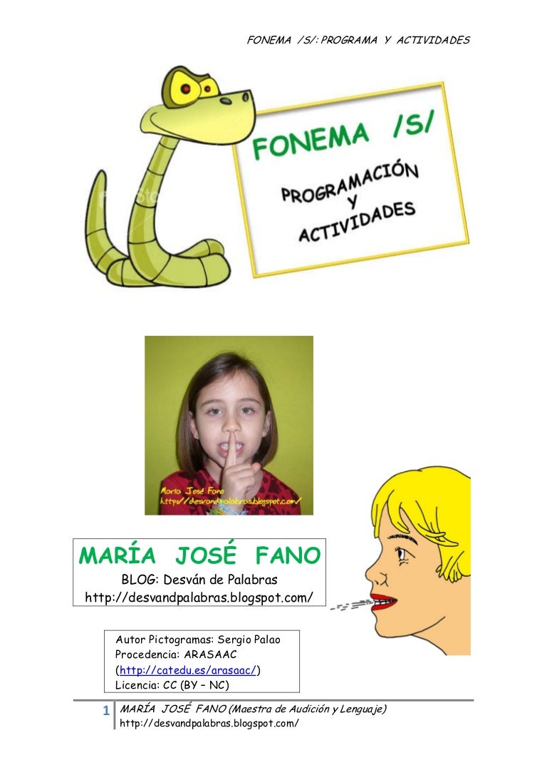 ejercicios fonema s