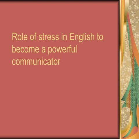 Fono II - role of stress.ppt