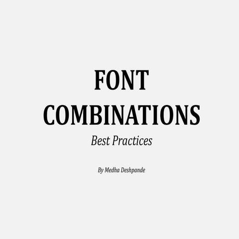 Font Combinations