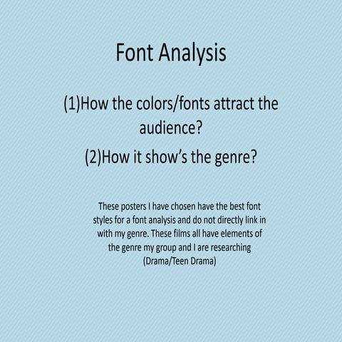 Font analysis